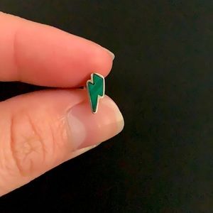 Sterling silver malachite studs